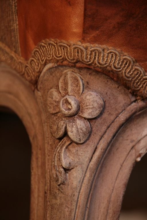 French Hand Painted Louis XV Style Bench