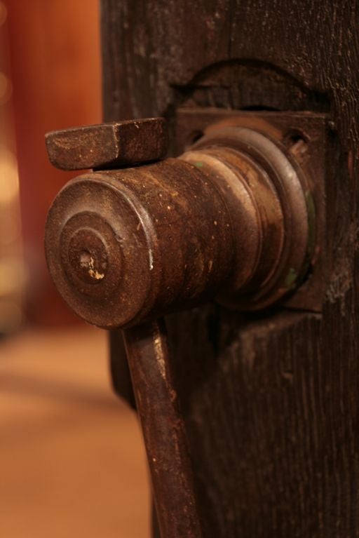 French Antique Solid Chestnut Workbench