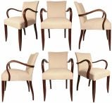 Set of Six French Art Deco Period Armchairs