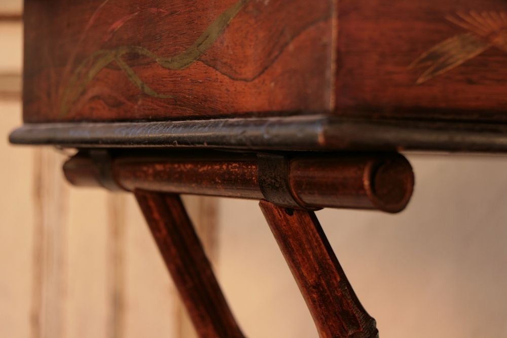 French Napoleon III Bamboo Sewing Table 2