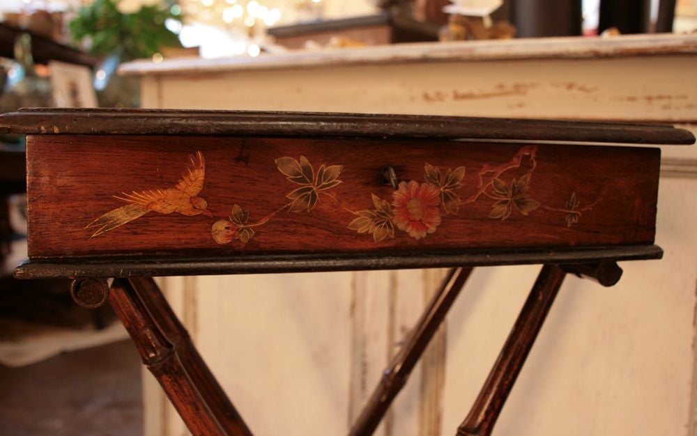 French Napoleon III Bamboo Sewing Table 3