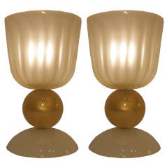 Pair of Vintage Italian Murano Glass Lamps