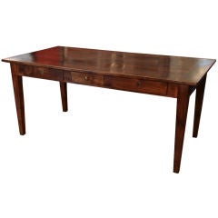 French Antique Cherry Wood Farm Table