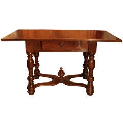 French Antique Louis XIII Period Walnut Desk