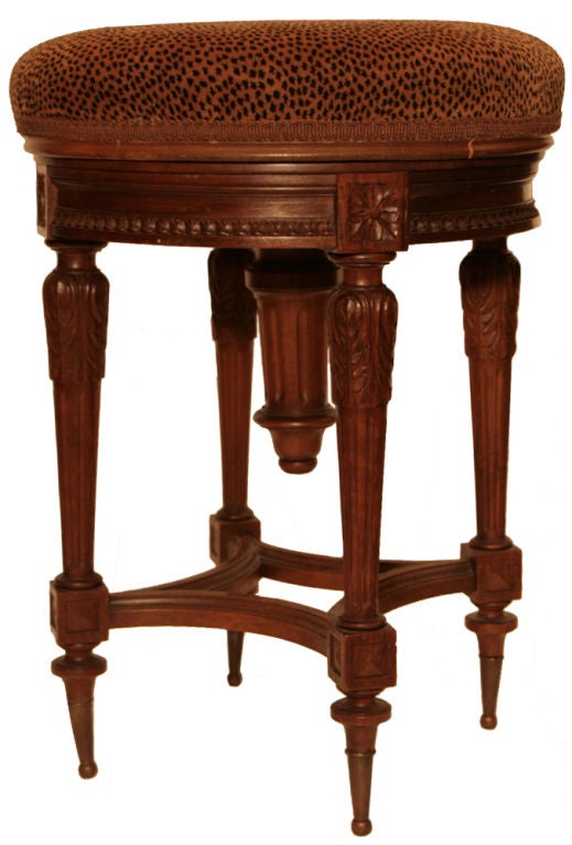 French Antique Louis XVI Piano Stool