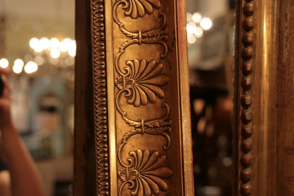 19th Century French Empire Period Gold Leafed Frame