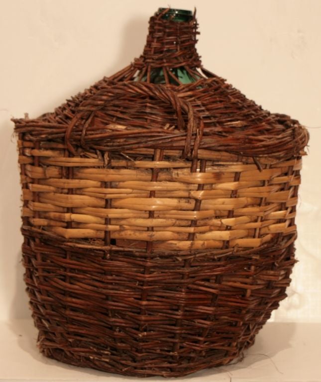 Wicker Wrapped French Wine Bottle