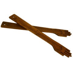 PR AUSTRIAN ROSEWOOD DECORATIVE HANDS-TRAYS by Carl Aubock