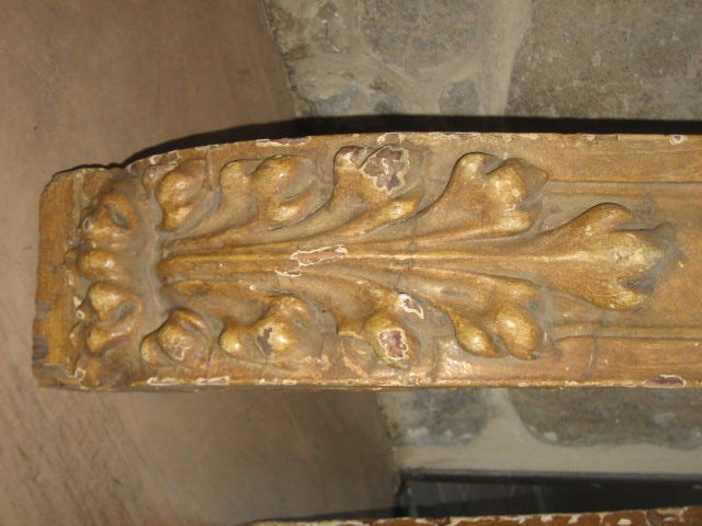 18th Century and Earlier Vintage Gilded Corbels, France, 18th Century