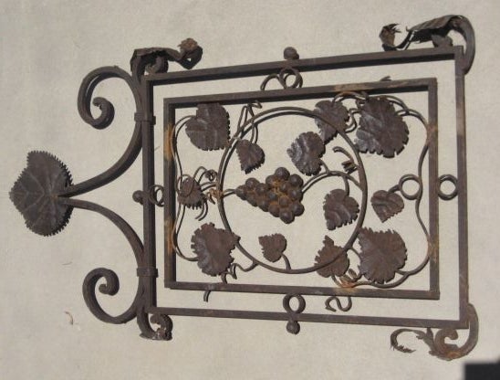 Lantern Panel with Grapevine Detail For Sale 1