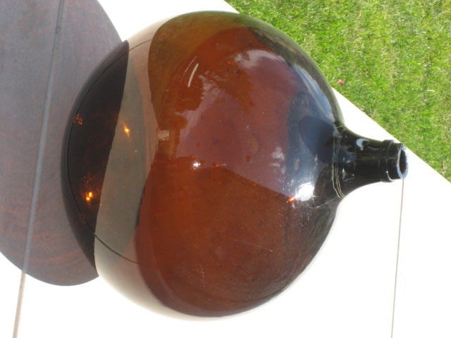 Vintage Amber Wine Bottle