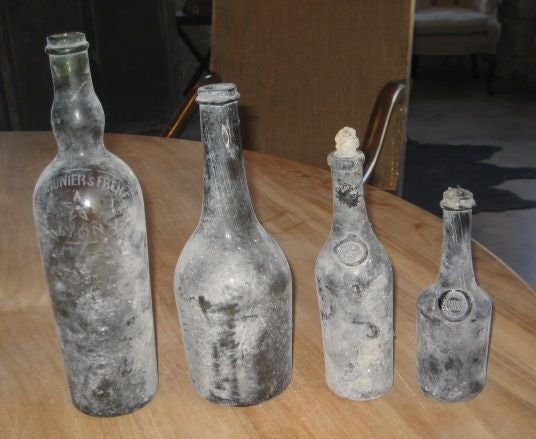 Vintage 18th century wine bottles, all bottles are unique and assorted sizes and shapes. (Each sold separately)