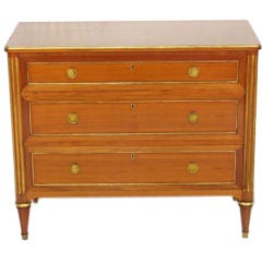 Jansen Louis XVI Style Walnut Commode
