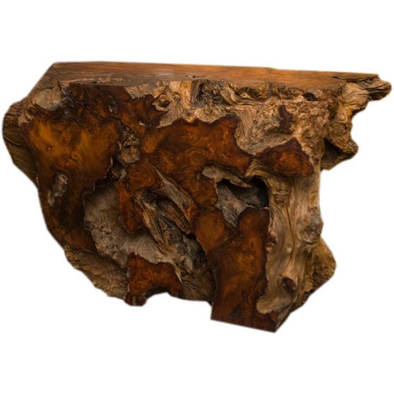 Burlwood Console