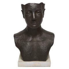 Deco Style Bronze Bust