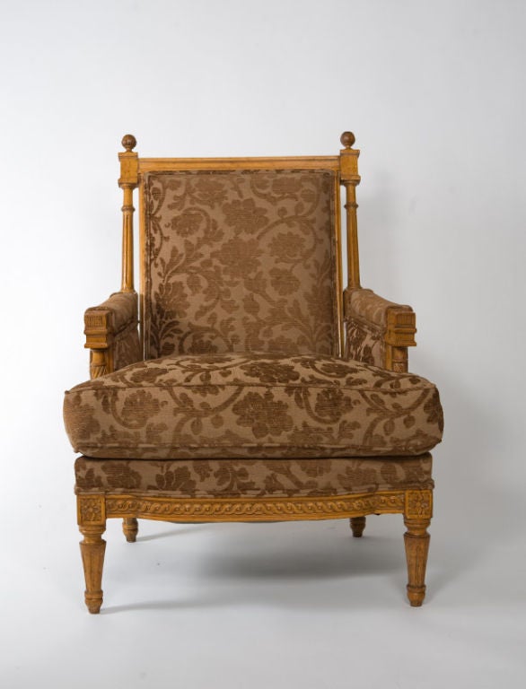 Pair of Louis XVI Style Bergeres For Sale 2