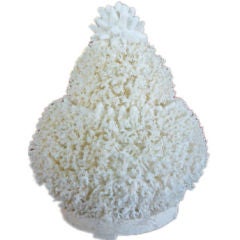 A Lace Coral Lidded Containe