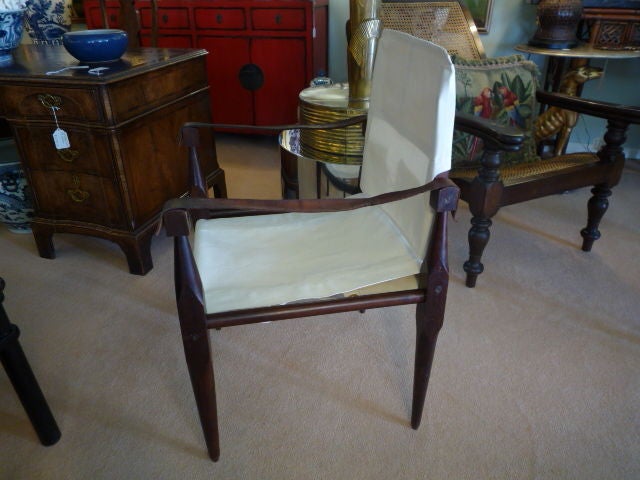 A Roorkhee campaign chair. The Roorkhee campaign chair was the bases of the design for 