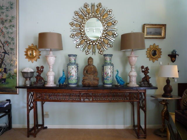19th C. Chinese Bamboo Altar or Console Table