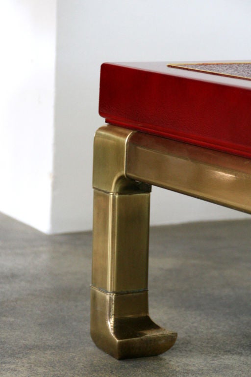 Mastercraft Brass Coffee Table For Sale 2