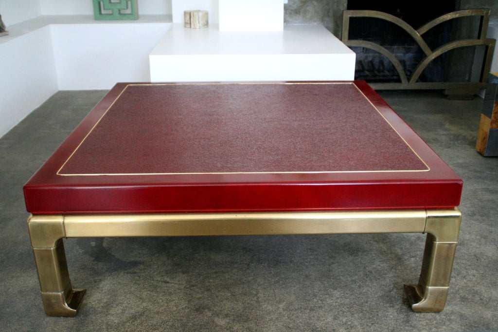 Mastercraft Brass Coffee Table In Excellent Condition For Sale In Los Angeles, CA