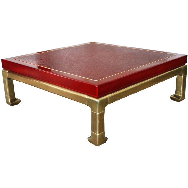 Mastercraft Brass Coffee Table For Sale