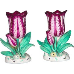 A Pair of English Tulip Vases