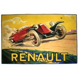 Original French Antique Poster for Renault, c. 1920s