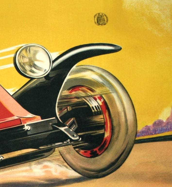 20th Century Original French Antique Poster for Renault, c. 1920s