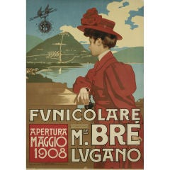 Rare Italian Liberty Movement Poster by Bernasconi, 1908