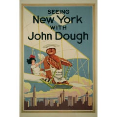 Seeing New York with John Dough, stone lithograph poster, USA