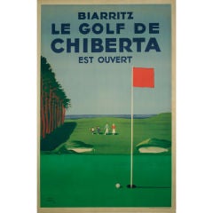 Vintage French Golf Poster, 1948