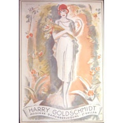Original German Antique Poster for the Harry Goldschmidt Store