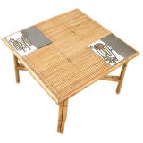 Roger Capron Tile Accent Bamboo Table