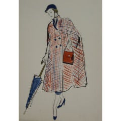 Marjorie Ullberg Fashion Illustration, late 1940s - early 1950s