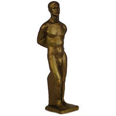 Standing Male Nude with Gold Finish