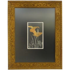 Hand Painted Photograph of a California Poppy