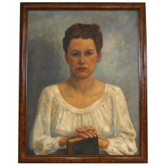 Vintage 1948 Portait of a Seated Woman