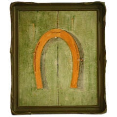 Mid Century Painting of a Horseshoe