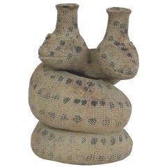 Vintage Mid Century Twin Snake Vessel