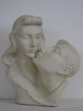 1945 Plaster Bust of Couple