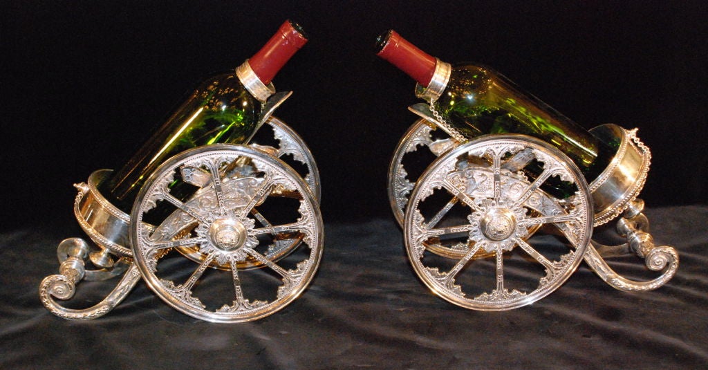 English Sheffield Silver Plated Wine Caddy