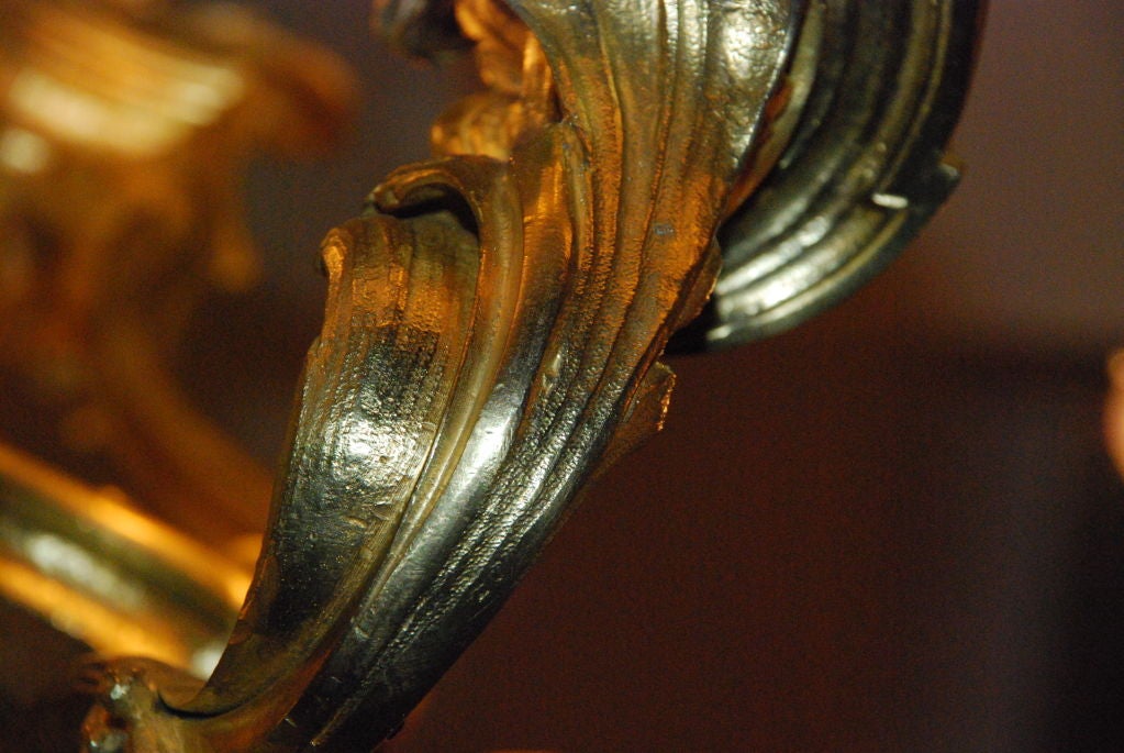 Antique French Ormulu Bronze Chandelier 7
