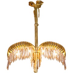 Antique French Palm Chandelier