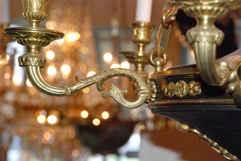 Bronze Antique French Empire Chandelier