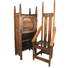 Antique Mission Table and Chair