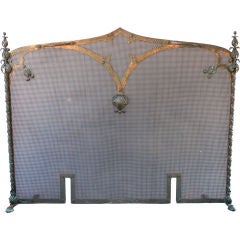Antique Extremely Well Crafted Turn-of-the-Century Fireplace Screen