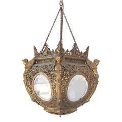 Bronze Chandelier with Cherubs