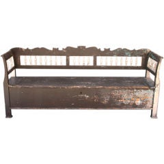 Antique Large c.1880s Mexican Bench w/Storage