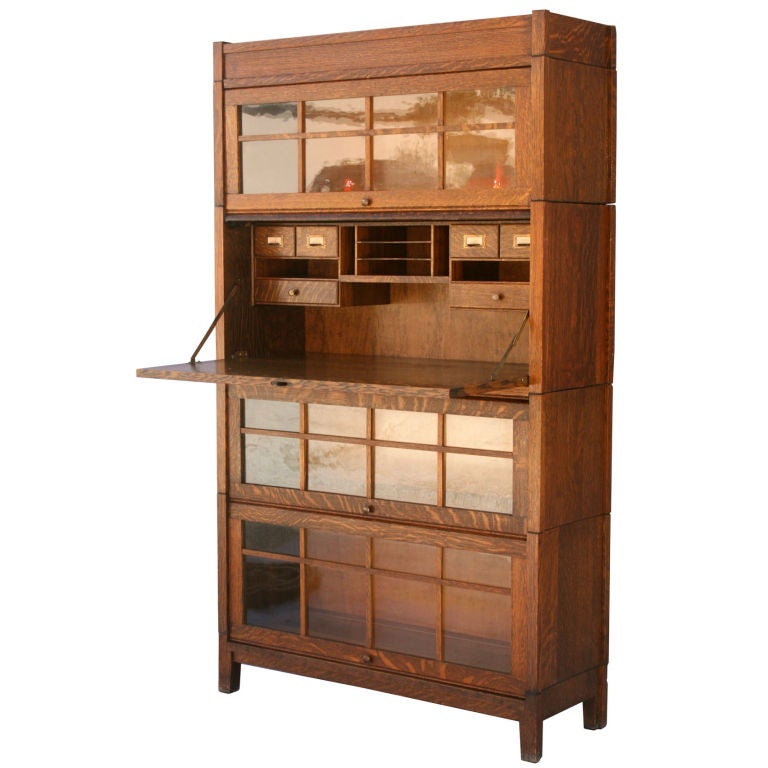 Arts 
Crafts Secretary w/Stacking Lawyer
s Bookshelves